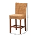 bali & pari Racquel Modern Bohemian Natural Rattan and Mahogany Wood Counter Stool - BSODC9002-Rattan-CS