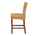 bali & pari Racquel Modern Bohemian Natural Rattan and Mahogany Wood Counter Stool - BSODC9002-Rattan-CS