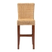 bali & pari Racquel Modern Bohemian Natural Rattan and Mahogany Wood Bar Stool - BSODC9003-Rattan-BS