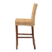 bali & pari Racquel Modern Bohemian Natural Rattan and Mahogany Wood Bar Stool - BSODC9003-Rattan-BS