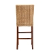 bali & pari Racquel Modern Bohemian Natural Rattan and Mahogany Wood Bar Stool - BSODC9003-Rattan-BS