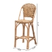 bali & pari Neola Modern Bohemian Natural Rattan Bar Stool - BSO12736-Rattan-BS