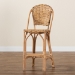 bali & pari Neola Modern Bohemian Natural Rattan Bar Stool - BSO12736-Rattan-BS