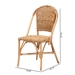bali & pari Neola Modern Bohemian Natural Rattan 2-Piece Dining Chair Set - BSO12737-Rattan-DC