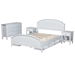 Baxton Studio Elise Classic and Transitional White Finished Wood Queen Size 4-Piece Bedroom Set - BSOMG0038-White-Queen-4PC Set
