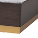 Baxton Studio Arcelia Contemporary Glam and Luxe Two-Tone Dark Brown and Gold Finished Wood Queen Size 3-Piece Bedroom Set - BSOSEBED13032026-Modi Wenge/Gold-Queen-3PC Set