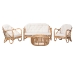 Baxton Studio Aliane Modern Bohemian Natural Brown Antique Rattan 4-Piece Living Room Set