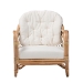 bali & pari Aliane Modern Bohemian Natural Brown Antique Rattan Armchair - BSODC8041-Rattan-CC