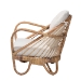 bali & pari Aliane Modern Bohemian Natural Brown Antique Rattan Armchair - BSODC8041-Rattan-CC