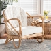 bali & pari Aliane Modern Bohemian Natural Brown Antique Rattan Armchair - BSODC8041-Rattan-CC