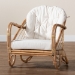 bali & pari Aliane Modern Bohemian Natural Brown Antique Rattan Armchair - BSODC8041-Rattan-CC