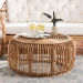 bali & pari Aliane Modern Bohemian Natural Brown Antique Rattan Coffee Table - BSODC8041-Rattan-CT
