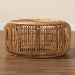 bali & pari Aliane Modern Bohemian Natural Brown Antique Rattan Coffee Table - BSODC8041-Rattan-CT