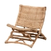 Baxton Studio Herrara Modern Bohemian Natural Brown Antique Rattan Foldable Lounge Chair