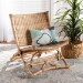 bali & pari Herrara Modern Bohemian Natural Brown Antique Rattan Foldable Lounge Chair - BSODC8053-Rattan-CC