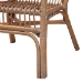 Baxton Studio Lamaria Modern Bohmenian Natural Brown Antique Rattan 2-Piece Chair and Footstool Set - BSODC9099-Rattan-2PC Set