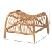 bali & pari Lamaria Modern Bohmenian Natural Brown Antique Rattan Footstool - BSODC9099-Rattan-Footstool