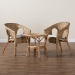 Baxton Studio Abbey Modern Bohemian Natural Brown Antique Rattan 3-Piece Living Room Set - BSOAbbey-Rattan-3PC Set