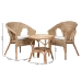 Baxton Studio Abbey Modern Bohemian Natural Brown Antique Rattan 3-Piece Living Room Set - BSOAbbey-Rattan-3PC Set