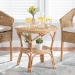 bali & pari Abbey Modern Bohemian Natural Brown Antique Rattan Coffee Table - BSO12718-Rattan-CT
