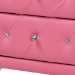 Baxton Studio Canterbury Contemporary Glam Pink Faux Leather Upholstered Full Size 3-Piece Bedroom Set - BSOBBT6440-Full-Pink-3PC Set