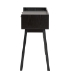 Baxton Studio Kalani Mid-Century Modern Two-Tone Espresso Brown and Natural Brown Finished Wood 2-Drawer Console Table - BSOSR191533-Brown/Tan Rattan-Console Table