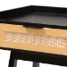 Baxton Studio Kalani Mid-Century Modern Two-Tone Espresso Brown and Natural Brown Finished Wood 2-Drawer Console Table - BSOSR191533-Brown/Tan Rattan-Console Table
