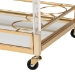 Baxton Studio Savannah Contemporary Glam and Luxe Gold Metal and Glass Wine Cart - BSOJY21A018-Gold-Cart