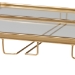 Baxton Studio Savannah Contemporary Glam and Luxe Gold Metal and Glass Wine Cart - BSOJY21A018-Gold-Cart