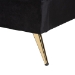 Baxton Studio Oxley Traditional Glam and Luxe Black Velvet and Gold Metal Queen Size Panel Bed - BSOOxley-Black Velvet-Queen