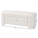 Baxton Studio Oakes Modern and Contemporary Ivory Boucle Upholstered Storage Bench - BSO225-Beige-Bench