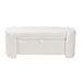 Baxton Studio Oakes Modern and Contemporary Ivory Boucle Upholstered Storage Bench - BSO225-Beige-Bench