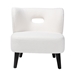 Baxton Studio Naara Modern and Contemporary Ivory Boucle Upholstered and Black Finished Wood Accent Chair - BSO227-Beige-CC