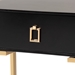 Baxton Studio Luna Contemporary Glam and Luxe Black Finished Wood and Gold Metal End Table - BSOJY21A016-Wood/Metal-Black/Gold-ET