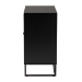 Baxton Studio Declan Mid-Century Modern Espresso Brown Finished Wood and Natural Rattan 2-Door Storage Cabinet - BSOLCF20009-Rattan-Storage Cabinet