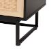 Baxton Studio Declan Mid-Century Modern Espresso Brown Finished Wood and Natural Rattan 2-Door Storage Cabinet - BSOLCF20009-Rattan-Storage Cabinet