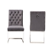 Baxton Studio Sherine Contemporary Glam and Luxe Grey Velvet Fabric and Silver Metal 2-Piece Dining Chair Set - BSO3504-Grey Velvet-DC