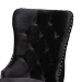 Baxton Studio Honora Contemporary Glam and Luxe Black Velvet Fabric and Silver Metal 2-Piece Dining Chair Set - BSOF459-Black Velvet-DC