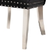 Baxton Studio Honora Contemporary Glam and Luxe Black Velvet Fabric and Silver Metal 2-Piece Dining Chair Set - BSOF459-Black Velvet-DC