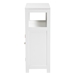 Baxton Studio Rivera Modern and Contemporary White Finished Wood and Silver Metal 2-Door Bathroom Storage Cabinet - BSOSR191193-White-Cabinet