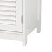Baxton Studio Rivera Modern and Contemporary White Finished Wood and Silver Metal 2-Door Bathroom Storage Cabinet - BSOSR191193-White-Cabinet