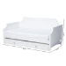 Baxton Studio Mariana Classic and Traditional White Finished Wood Full Size Daybed with Twin Size trundle - BSOMariana-White-Daybed-F/T
