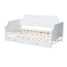 Baxton Studio Mariana Classic and Traditional White Finished Wood Full Size Daybed with Twin Size trundle - BSOMariana-White-Daybed-F/T