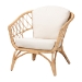 Baxton Studio Feya Modern Bohemian Natural Brown Antique Rattan Armchair