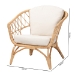 bali & pari Feya Modern Bohemian Natural Brown Antique Rattan Armchair - BSODC8030-Rattan-CC