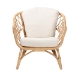 bali & pari Feya Modern Bohemian Natural Brown Antique Rattan Armchair - BSODC8030-Rattan-CC