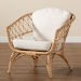 bali & pari Feya Modern Bohemian Natural Brown Antique Rattan Armchair - BSODC8030-Rattan-CC