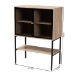 Baxton Studio Asher Modern Industrial Natural Brown Finished Wood and Black Metal 2-Door Sideboard - BSOLCF20234-Tan/Brown-Sideboard