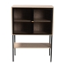 Baxton Studio Asher Modern Industrial Natural Brown Finished Wood and Black Metal 2-Door Sideboard - BSOLCF20234-Tan/Brown-Sideboard