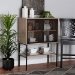 Baxton Studio Asher Modern Industrial Natural Brown Finished Wood and Black Metal 2-Door Sideboard - BSOLCF20234-Tan/Brown-Sideboard